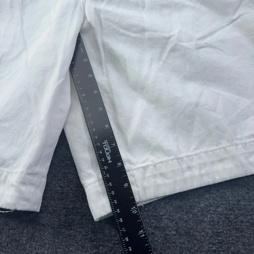 Polo Ralph Lauren Mens White Chino Shorts Size 34 Cotton Twill Flat Front EUC